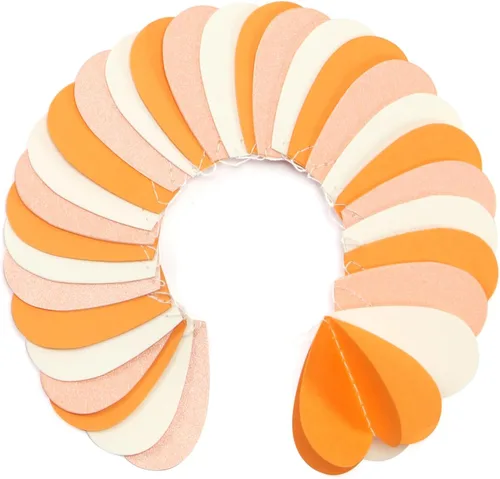 Miniatura 3 de Guirnalda de Corazón Beige-Naranja Melocotón para Fiesta de Otoño - 11.9M Decoraciones de Otoño Acción de Gracias Cumpleaños Boho Banderines