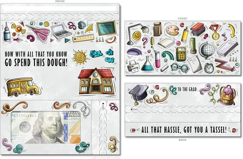 Miniatura 48 de Tarjeta de boda, con dos aperturas de tira para desgarrar, con ventana de plástico transparente que deja ver dinero, cheques o tarjetas de regalo