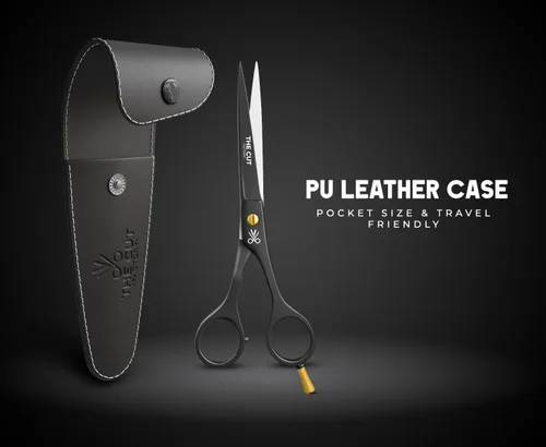 Miniatura 7 de The Cut Factory® Tijeras de Cabello de Lujo Negro Mate de 6.5 Pulgadas – Tijeras de Barbero de Acero de Alto Carbono Ultra Afiladas para Hombres