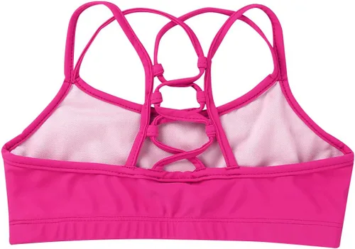 Miniatura 4 de RUNQHUI Brasier deportivo de entrenamiento sólido para niñas, sin mangas, elástico, para ballet, baile, entrenamiento, gimnasia, ropa deportiva