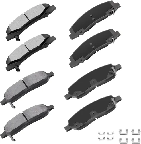 Miniatura 8 de Cciyu D627 Kit de 4 piezas de pastillas de freno cerámicas traseras 1994-2004 para Ford Mustang