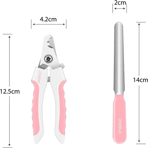 Miniatura 2 de Cortaúñas pequeñas de 4.7 pulgadas para perros y gatos, de acero inoxidable, para conejos, cobayas, pájaros, cachorros, gatitos y animales pequeños