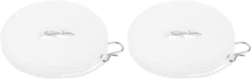 Miniatura 10 de uxcell Tendedero portátil, de nailon de 26.24 pies, resistente al viento, antideslizante, cuerda de lavado para patio, viajes al aire libre, Azul