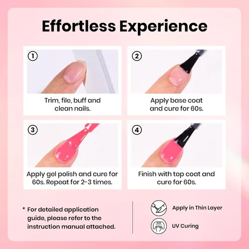 Miniatura 324 de Beetles - Esmalte de uñas de gel rosa claro, 0.5 fl oz, color rosa bebé, esmalte de gel que se absorbe con luz UV LED, arte de uñas de verano, salón
