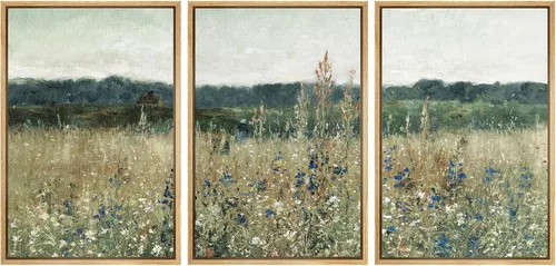 Miniatura 131 de SIGNWIN Impresión en Lienzo Enmarcado Arte de Pared Rosa Blanca Suave Floral Flores Delicadas en Floración Ilustraciones Modernas Bohemias Escénicas