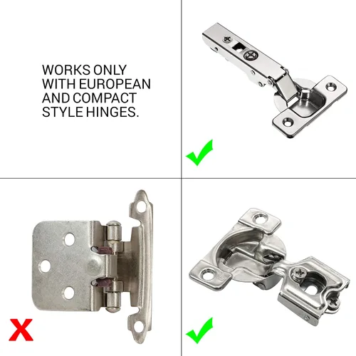 Miniatura 9 de Rok Hardware Amortiguador de cierre suave para puertas de gabinete/Compacto/Adaptador de cierre suave para gabinete/herramienta/bisagra con acabado