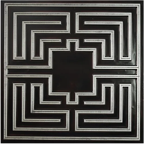 Miniatura 12 de Paneles de pared 3D para decoración estereoscópica en relieve para cafetería, club, salón, hotel, tienda, bar, 2 x 2 pies, PL25 de hierro desgastado