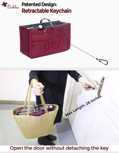 Miniatura 2 de Dahlia - Organizador de bolso rígido con compartimentos, 21 componentes (modelo patentado)