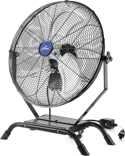Miniatura 7 de iLiving Ventilador oscilante de montaje en pared con inclinación ajustable, 18 pulgadas, 3 velocidades, rejilla y hoja de metal, oscilación de 90