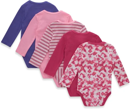 Miniatura 2 de Hanes Baby Long Sleeve Bodysuit, Ultimate Flexy Bodysuits Boys & Girls, 5-Pack