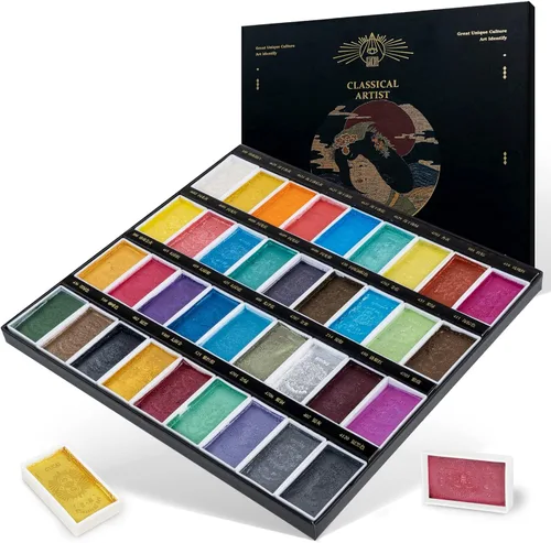 Miniatura 10 de Paul Rubens Pintura de acuarela 14 colores neón vibrantes, tubos de acuarela de 5 ml cada tubo, suministros de arte para pintura de acuarela, cómic