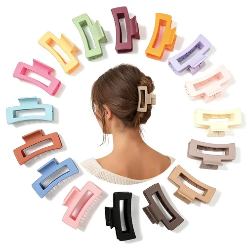 Miniatura 18 de Ivyu Pinzas para el cabello – 8 paquetes de pinzas pequeñas negras para mujeres, mini pinzas para el cabello de 1.57 pulgadas, accesorios de peinado