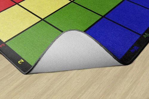 Miniatura 7 de Alfombra Flagship Carpets, para sentarse, con rejilla, de aprendizaje, bordeada con coloridas letras y números, escuela infantil. Azul, verde