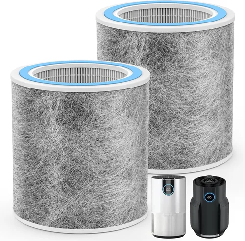Paquete de 2 filtros de repuesto HP102 compatibles con purificador de aire Shark HP102, HP152, HP153, HP102PET, HC452, HP132, HC450, HC451, HC455,