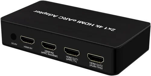 Miniatura 6 de Interruptor HDMI con extractor de audio eARC, interruptor HDMI 4K60Hz 4 en 1 con salida de audio, compatible con control remoto IR, 18Gbps