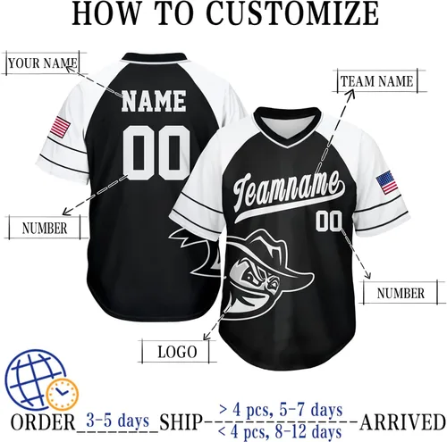 Miniatura 2 de Camiseta de béisbol personalizada unisex para adultos, uniforme deportivo, camisetas impresas, número de nombre personalizado para hombres, mujeres