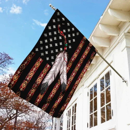 Miniatura 3 de FLAGWIX Banderas – Bandera del orgullo nativo americano THH2489F, bandera de casa (29.5 x 39.5 pulgadas) – Banderas de jardín de casa de Estados