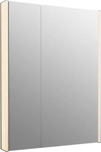 Miniatura 9 de Kohler K-81144-SLE-DA1 Maxstow Botiquín con luz LED, puerta de espejo y estantes escalonados, marco rectangular, 17" x 24