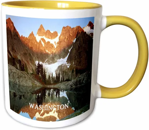 Miniatura 12 de 3dRose Lake Ann Washington State - Taza de dos tonos (11 onzas), color negro
