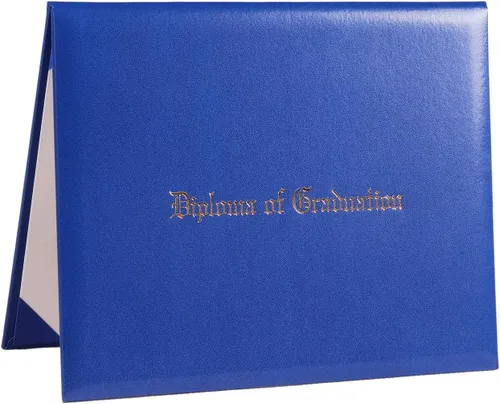 Miniatura 13 de Funda impresa para diploma de 8.5 x 11 pulgadas, cubierta acolchada de cuero sintético, soporte para documentos de graduación, tamaño carta
