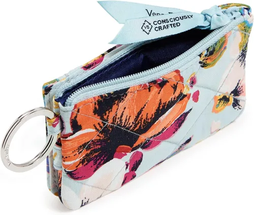 Miniatura 4 de Vera Bradley Cartera de algodón de lujo con cremallera para mujer con protección RFID
