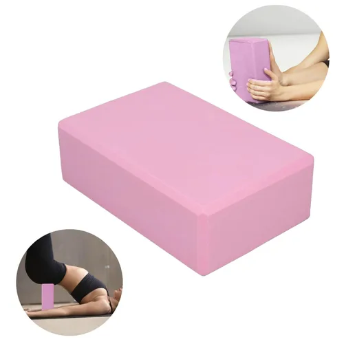 Miniatura 2 de Bloque de yoga rosa, bloques de yoga, paquete de 2 unidades, aspecto antideslizante, 2 piezas, material de espuma de apoyo seguro rosa, operación