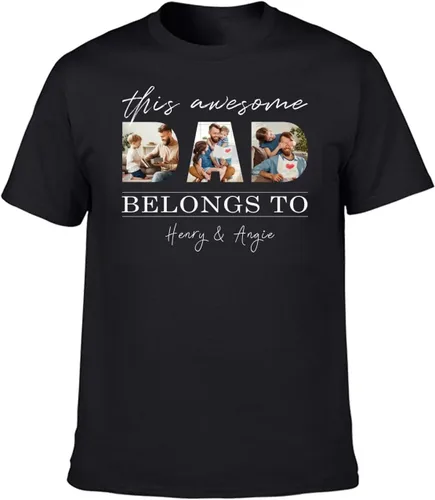Regalos para papá, regalos navideños personalizados para papá de hija e hijo, camisassudaderas personalizadas con fotos