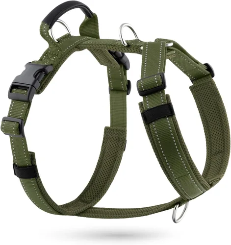 Miniatura 14 de Arnés Anti-Tirones para Perros con Asa, Malla Suave Acolchada Ajustable para Perros Pequeños, Medianos y Grandes Arnés Reflectante de Paseo Fácil