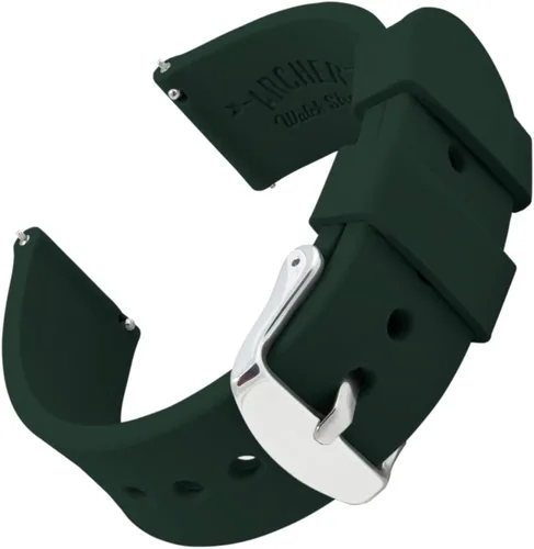 Archer Watch Straps - Correas de repuesto de liberación rápida para reloj, correas de silicona y goma blanda, variedad de colores