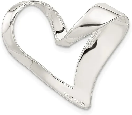 Miniatura 3 de Collar con dije de corazón de plata de ley 925 joyería fina omega para mujer regalos para ella