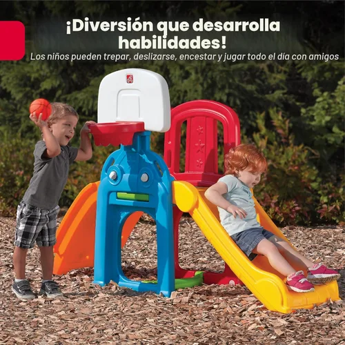 Miniatura 2 de Step2 Game Time Sports Climber, Conjunto de Juegos para Interiores/Exteriores para Niños, Conjunto de Juegos para Patio Trasero, Tobogán, Pared