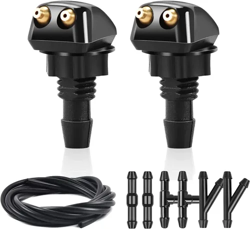 2 boquillas para limpiaparabrisas delantero, kit de boquilla para limpiaparabrisas delantero y manguera de líquido, boquillas para limpiaparabrisas