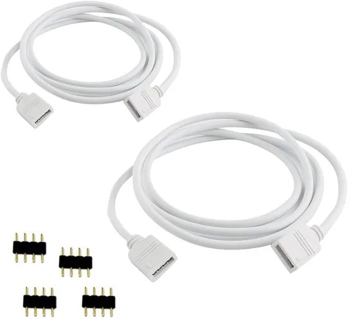 Miniatura 11 de RGBZONE 10 unids 4 Pin 0.394 in Conectores LED sin soldadura 4 Pin conductor tira a adaptador de corriente para puente de 0.394 in SMD RGB 5050 LED