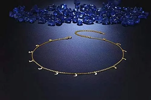 Miniatura 3 de Gapudt Gargantilla corta de plata de ley S925 para mujer
