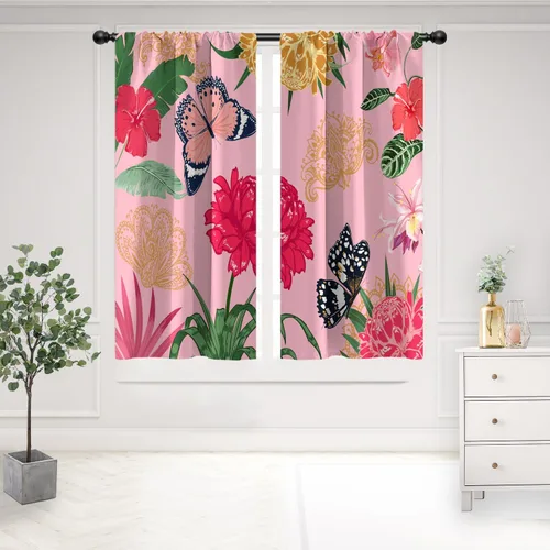 Miniatura 48 de Cortinas de cocina de estilo granja occidental con bolsillo para cortinero, pequeñas y cortas, estilo café rústico, cabaña, puerta de granero