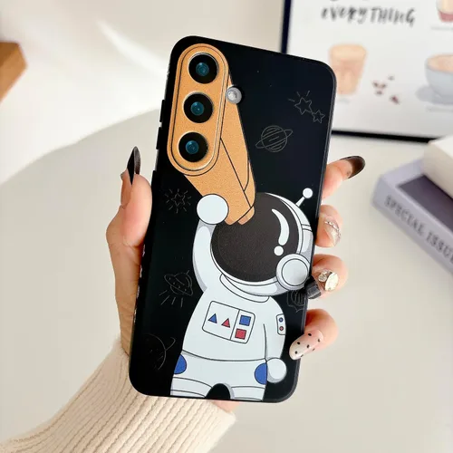 Miniatura 116 de Yonds Queen para Samsung Galaxy S21 Funda Linda, Diseño de Astronauta de Dibujos Animados, Espacio, Luna, Cohete, Elegante Cubierta Amortiguadora