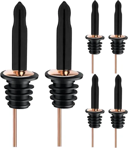 Miniatura 21 de Pafusen Paquete de 12 vertedores de botellas de licor, boquilla para verter licor para botellas de licor, boquilla dispensadora de aceite de oliva