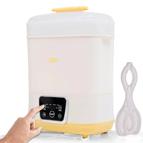 Esterilizador y secadora eléctrica de biberones 6 en 1, uso como calentador de biberones, descongelar, calentar alimentos y máquina desinfectante,