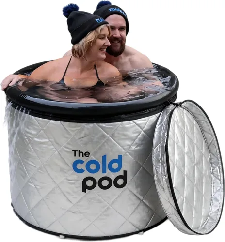 The Cold Pod Paquete de Bañera de Inmersión en Frío XL Aislada - 116 Galones Bañera de Baño de Hielo Exterior con Cubierta Térmica Compatible con