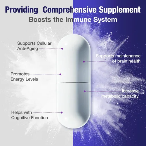 Miniatura 4 de Suplemento NAD - Nicotinamida Riboside Resveratrol 900mg, Suplemento liposomal NAD para mujeres y hombres, NAD Plus Pure Organic