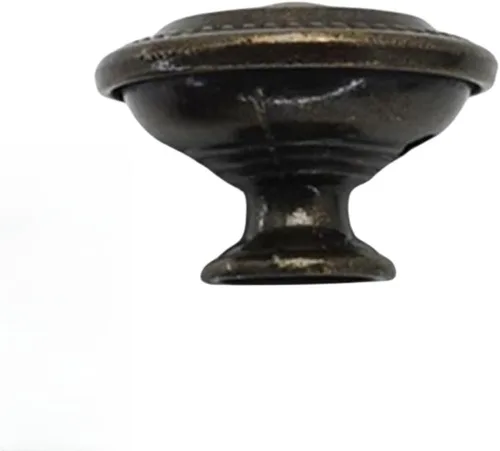 Miniatura 7 de Pomo de cajón negro antiguo de un solo agujero, disco antiguo americano, accesorios de gabinete de aleación de zinc para tiradores de cocina y baño