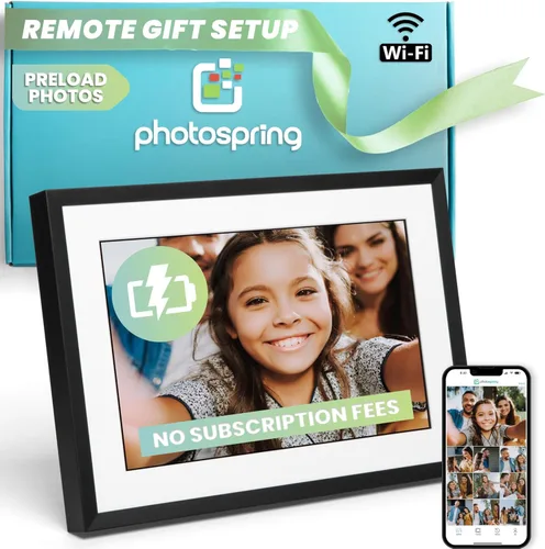 Miniatura 10 de PhotoSpring Marco de fotos digital WiFi de 10 pulgadas Carga fotos familiares por correo electrónico, aplicación, web, USB/SD Un gran regalo