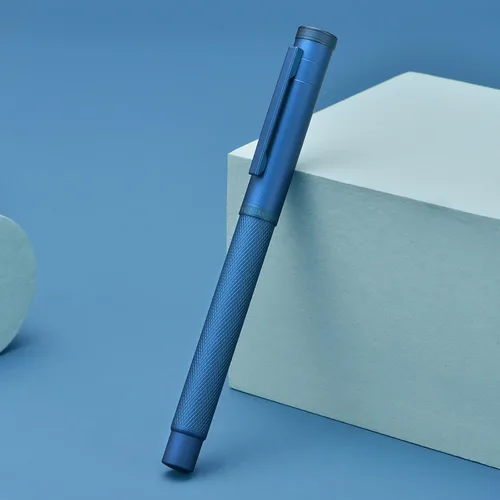 Miniatura 3 de Hongdian Bolígrafo Rollerball Bosque Azul Oscuro con Repuesto de Tinta Negra Schmidt, Diseño Clásico con Estuche de Metal para Firma de Negocios