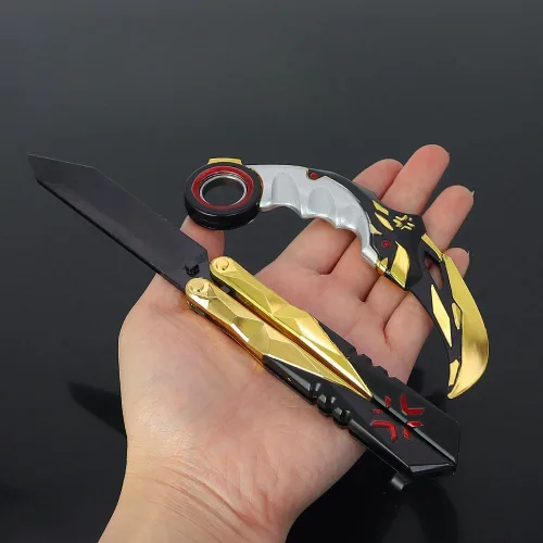 Miniatura 3 de Valorant Champion Karambit Knife Model 2022 Juego de caja de regalo conmemorativa para eventos de juego (caja de regalo, juego de 2)