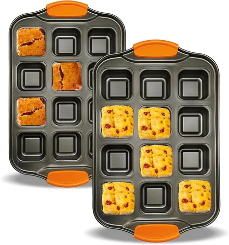 Miniatura 17 de Mini moldes para hornear – Sartenes antiadherentes para hornear pasteles caseros, molde de acero al carbono para pan de plátano, pastel de carne