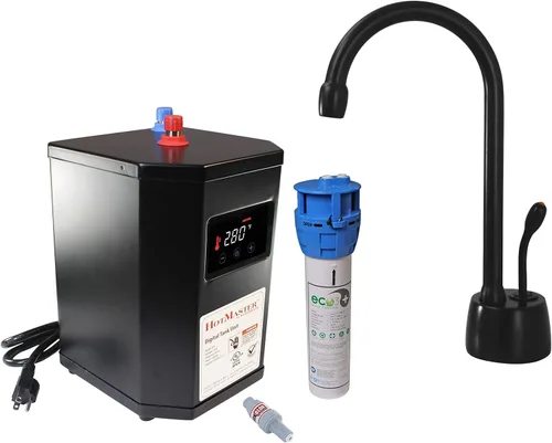 Miniatura 12 de Westbrass DT1F271-12 Develosah - Grifo dispensador de agua caliente de 9 pulgadas con sistema de tanque digital HotMaster DigiHot y filtro de agua