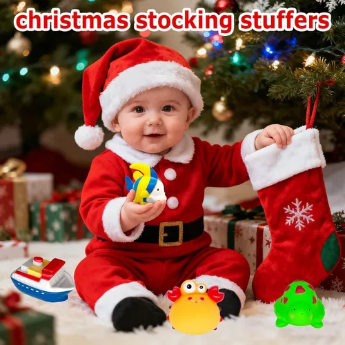 Miniatura 3 de Juguetes de baño para niños de 1 a 3 años, rellenos de calcetines de Navidad, regalos de cumpleaños para niños de 1, 2 y 3 años, juguete de baño sin