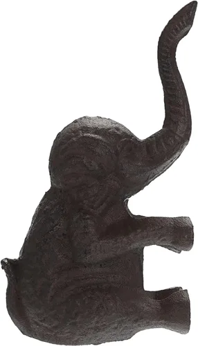 Miniatura 8 de Sumnacon Tope de puerta de conejo de hierro fundido, tope de puerta resistente para evitar perforar agujeros, cuña de hierro vintage para patio