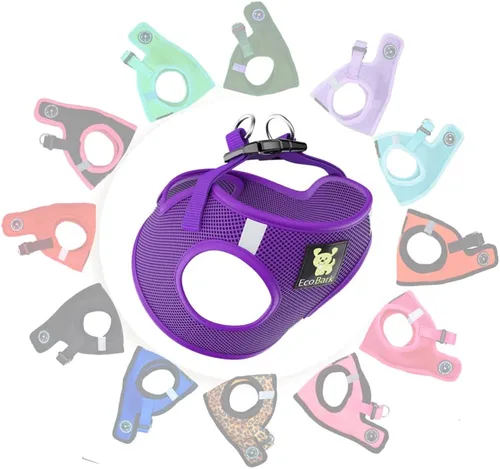 Miniatura 30 de EcoBark Arnés para perro – Arneses ecológicos para perros XXS, XS y pequeños – Chaleco de cuerpo pequeño reflectante y ajustable – Arnés de malla