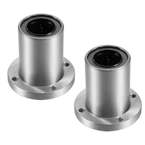 uxcell Rodamientos lineales de brida redonda LM25UU, diámetro de diámetro de 0.984 in, diámetro exterior de 1.575 in, longitud de 2.323 in, 2